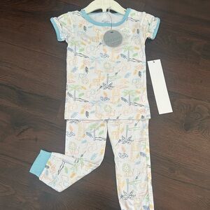 Milkberry Bamboo Tropical Animal Pajama Set NWT | Size 24 Months
